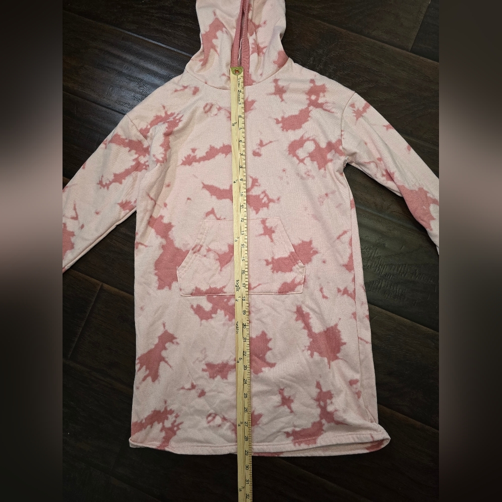 Wonder Nation Girls Pink Hooded Long Sleeve Fleece Lined Pullover Jacket Large - Picture 3 of 9